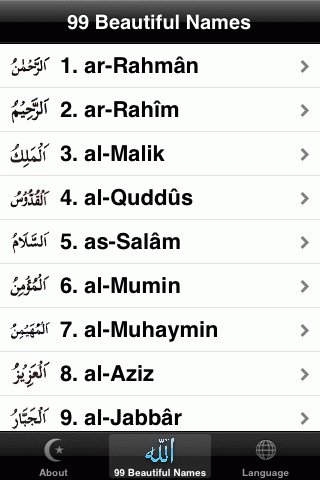 game pic for 99 Names of Allah Listen the 99 names of Allah